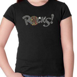 Girl's Rhinestone Softball Rocks T-Shirt - New